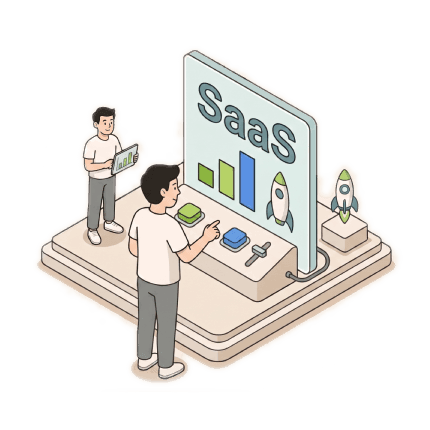 Illustration of a product launch